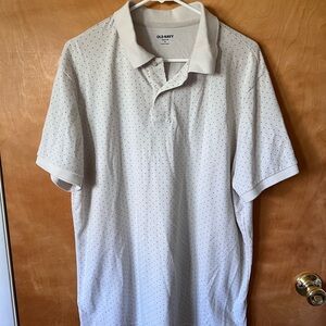 Old Navy Men's White Cream Polo Shirt